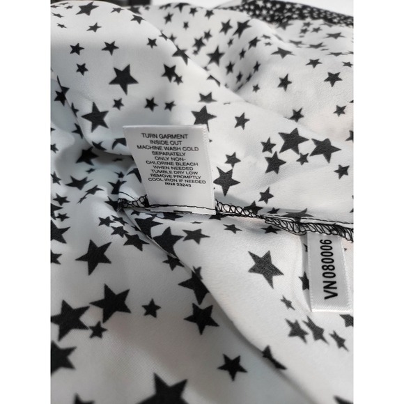 New York & Company Black And White Star Blouse - Picture 6 of 9